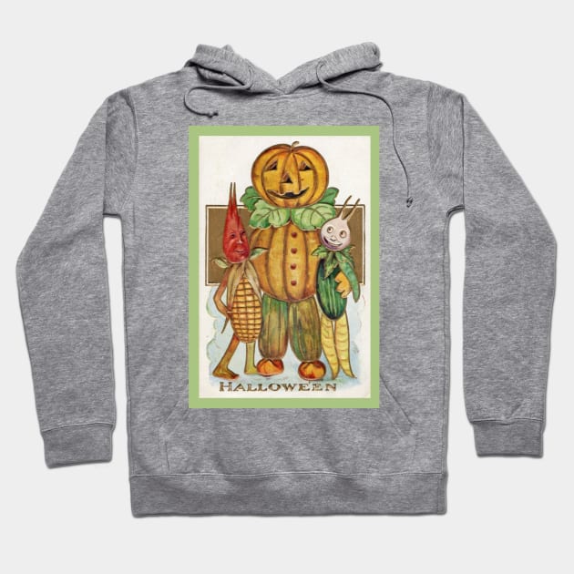 Vintage-Look Halloween Vegetable People Hoodie by numpdog